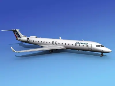 Bombardier CRJ700 Air France 3D model