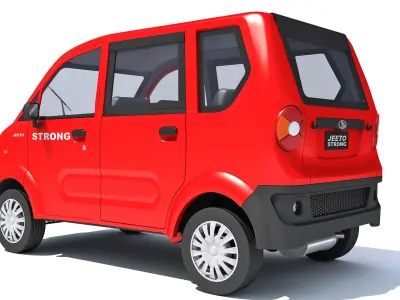 Mahindra Jeeto Mini van 3D Model Indian Light Vehicle LCV 3D model