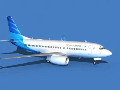 Boeing 737 MAX 7 Garuda Indonesia 3D model
