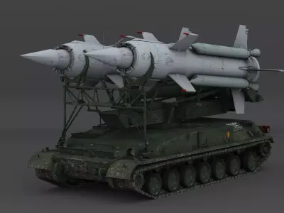 2K11M3 Krug  Low-poly 3D model