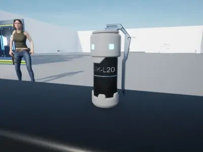 Scifi Grenade Low-poly 3D model