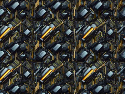 20 Seamless Sci-fi Patterns - Fragments Texture Texture