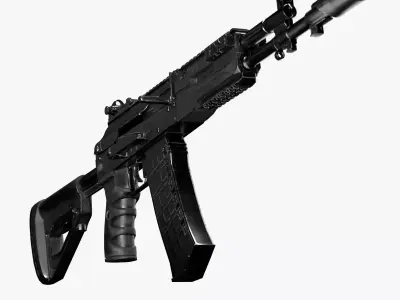 AK-12 Game-ready rifle Low-poly 3D model