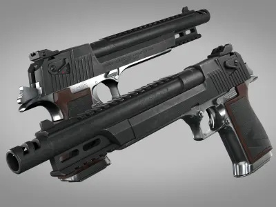 Desert Eagle Lighting Hawk Low-poly 3D model