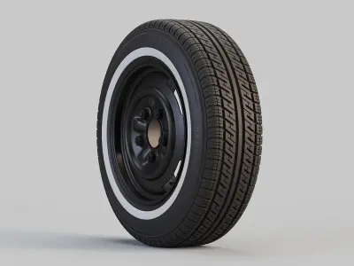 Classic Wheel and Tyre 3D model