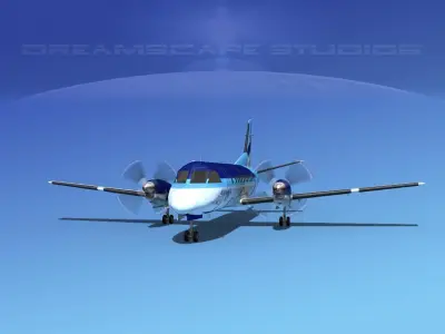 SAAB SF340 Estonian Air 3D model