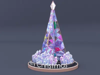 christmas trees 3 3D model