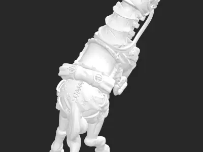 Horse with saddle 2 3D model