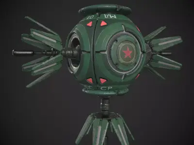 Soviet Space Drone Low-poly 3D model