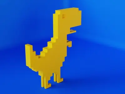 Google Dinosaur Low-poly 3D model