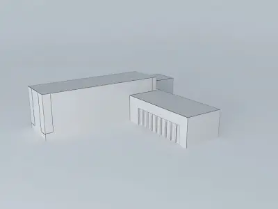 Military administration of Sisak Low-poly 3D model