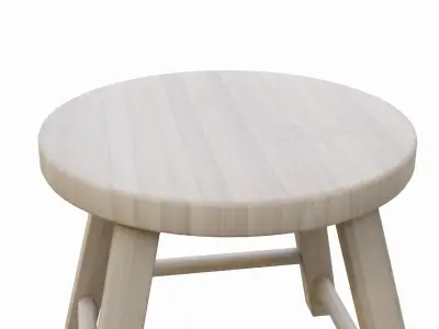Wooden Stool Free low-poly 3D model purchase
