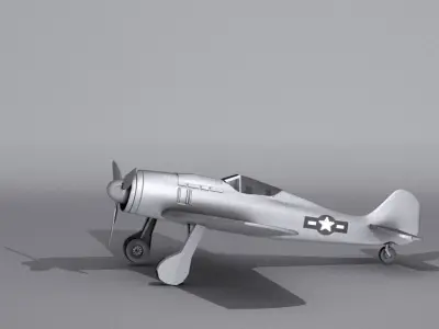 Focke wulf fw 190 A-8 Low-poly 3D model