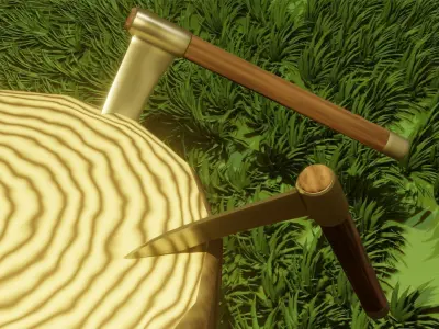 Simple Fantasy Sickle Low-poly 3D model