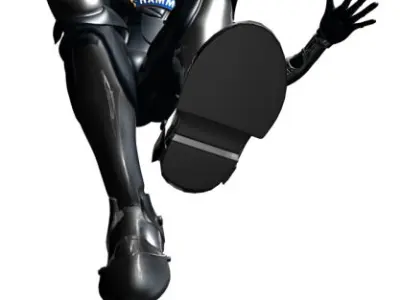 Robot Rigget men Free low-poly 3D model