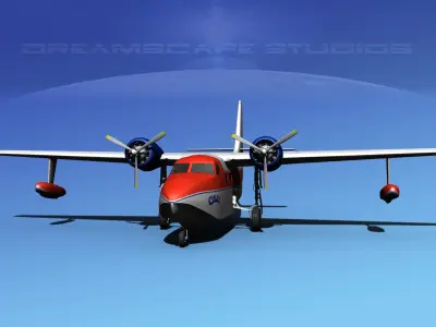 Grumman G-73 Mallard Chalck 1 3D model
