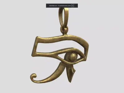 Decorative Golden Eye 3D model