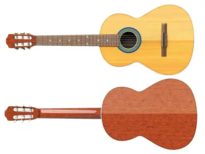 Classical Guitar Part 2 Low-poly 3D model