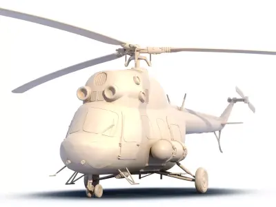 MI-2 helicopter 3D print model