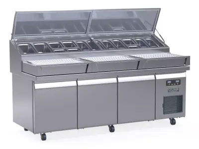 U-Line Pizza Prep Table Refrigerators Ucpt588-Ss61A 3D model