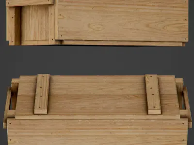 Wooden Ammo Box - PBR Game-Ready Low-poly 3D model