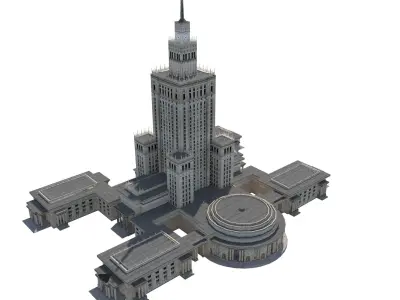 Monumental Skyscraper Low-poly 3D model