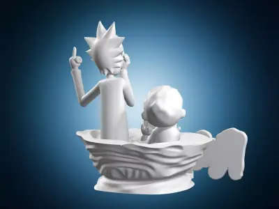 Rick and Morty Portal Display Miniature 3D print model