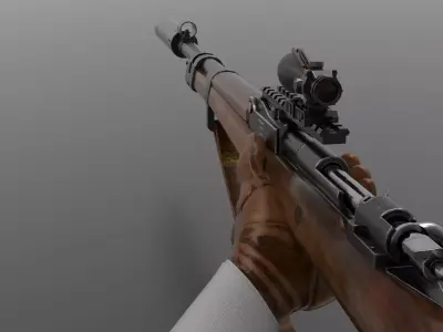 Kar98k Sniper Rifle Fps - Tps Low-poly 3D model
