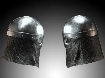 Slavic Helmet - 10th Century Low-poly 3D model