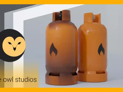 GameReady Gas Tank Collection - Rusty and Regular Low-poly 3D model