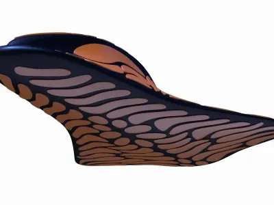 Alien space shuttle 3D model