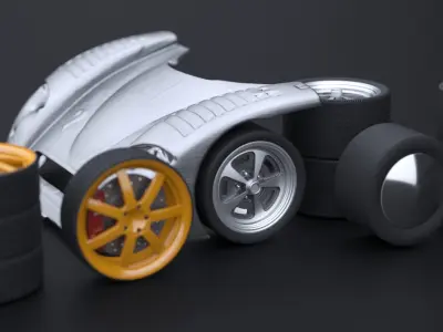 RACKING WHEEL SET 2019 3D model