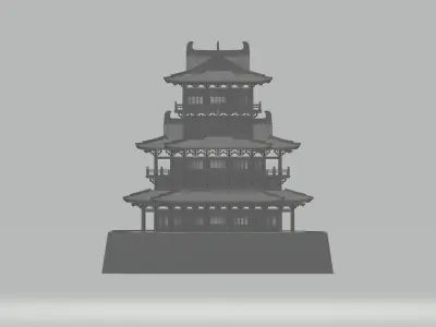 Tengwang Pavilion 3D print model
