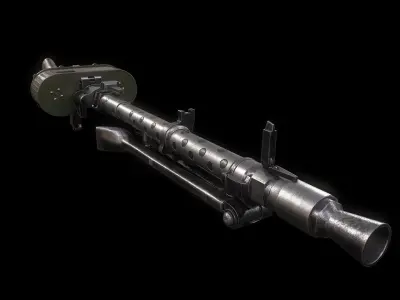 MG 34 42 WW2 German Machine gun PBR  Low-poly 3D model