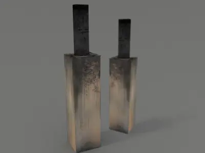 Old Chimney Low-poly 3D model