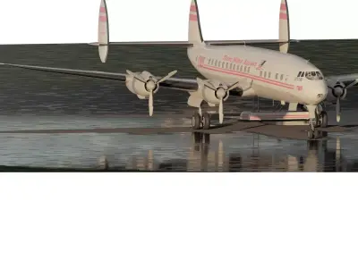 Lockheed L-1049 Super Constellation 1950s 3D model