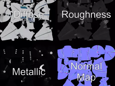 Luxury Private Jet Model Pack for Realistic Simulation Low-poly 3D model