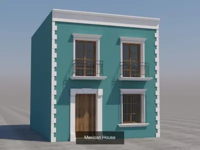 Mexican Houses 3D Model Collection