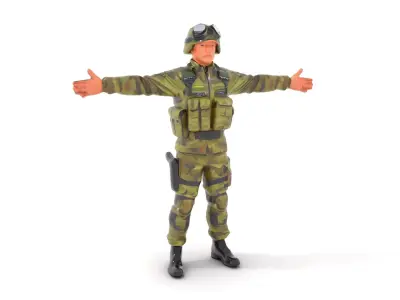 Tactical Soldier model pack Low-poly 3D model