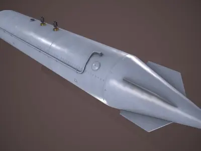 Aircraft External Fuel Tank Low-poly 3D model