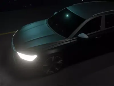 Audi 3d Model night driving Texture