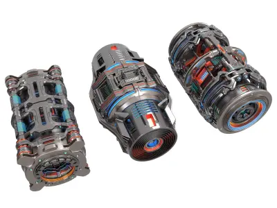 engine Low-poly 3D model