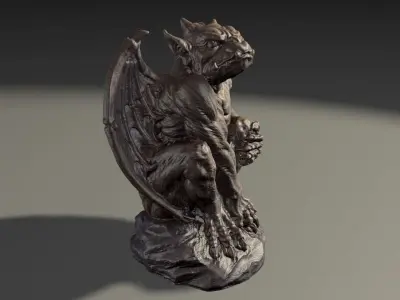 Gargoyle Monster Halloween 3D print model