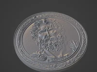 Leonidas Medallion 3D print model