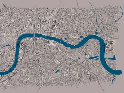 fragment of the city of London 3D model