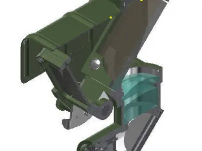 ZPU Antiaircraft 145mm heavy machine gun collimating sight Low-poly 3D model