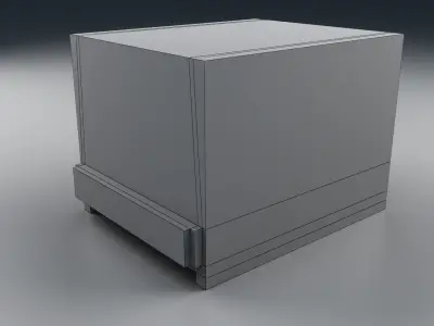 Old Wooden Box Low-poly 3D model