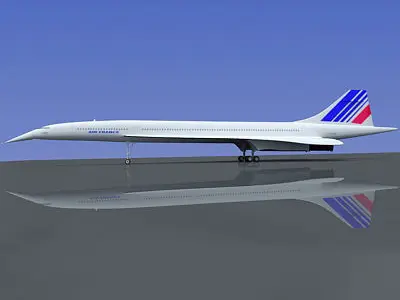 Concorde Aircraft with Textures 3D model