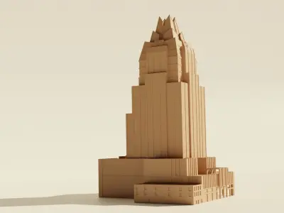 Frost bank tower 3D print model