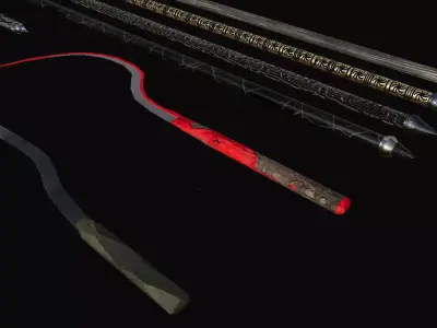 WWAATD Weapon Models - Textured Free low-poly 3D model